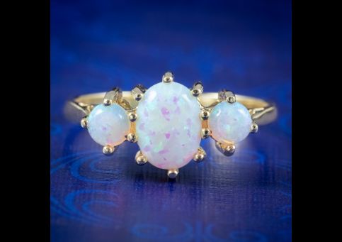 OPAL GOLD TRILOGY RING 9CT GOLD