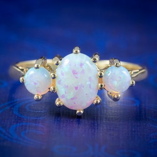 OPAL GOLD TRILOGY RING 9CT GOLD